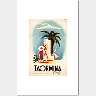 Teatro Antico in TAORMINA Sicily Italy Vintage Travel Posters and Art